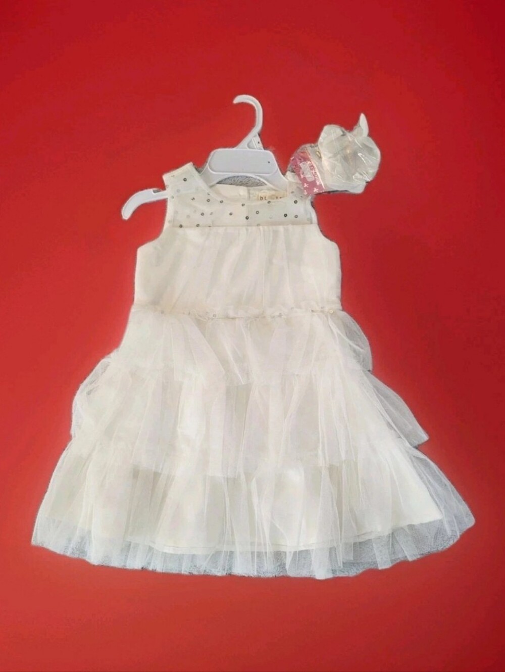 Btween Girls Size 4 Sleeveless Tulle Sequin Spring Summer Fall Flower Girl Dress - Picture 2 of 14